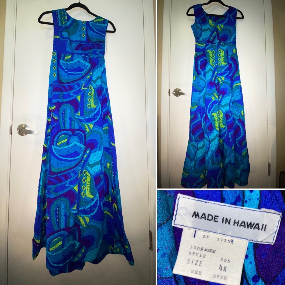 Stunning Vintage 1960s Hawaiian Dress